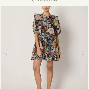 Cleobella Floral Puff Sleeve Mini Dress